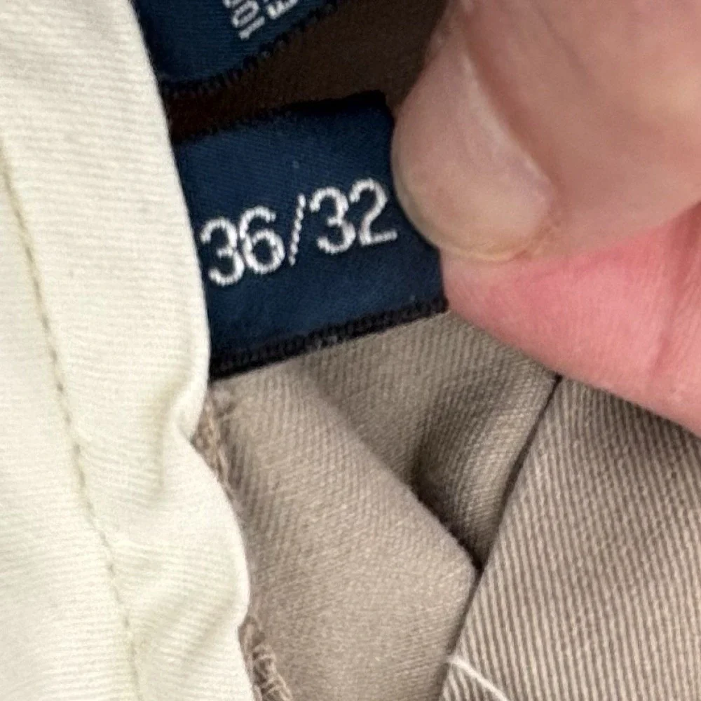 Polo Ralph Lauren Ethan Pant 36x32 Tan Pleated Chino 100% Cotton Mens Beige